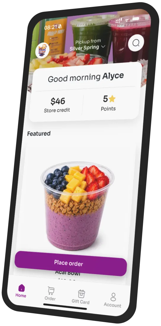 Nips Juice House app preview
