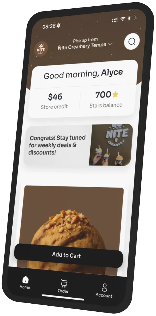 Nite Creamery app preview