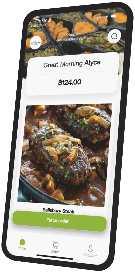 NuVegan Cafe app preview