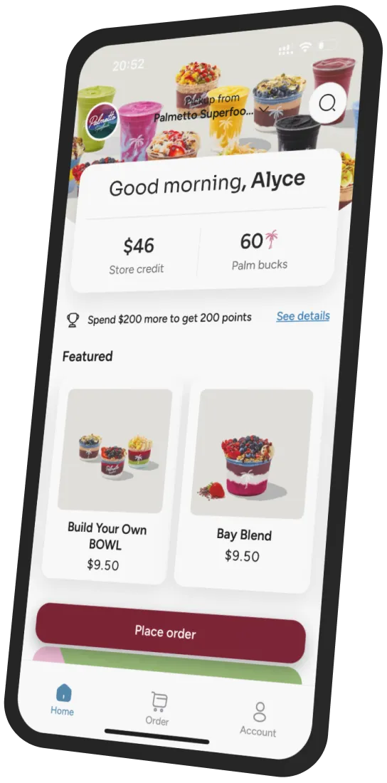 Palmetto Superfoods app preview