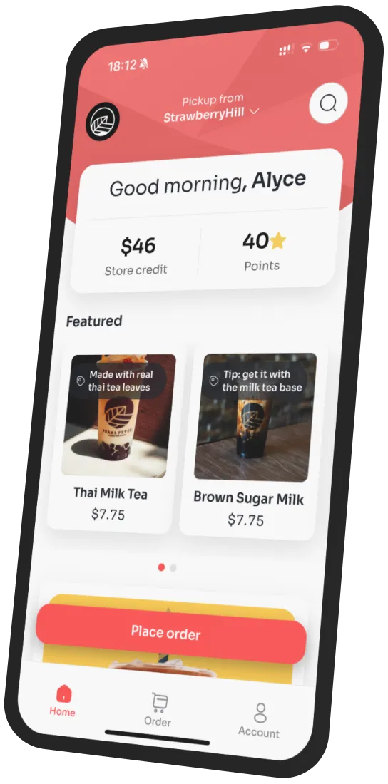 Pearl Fever Tea app preview