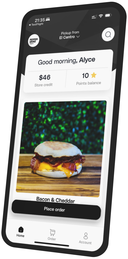 Pepper Grind Coffee app preview