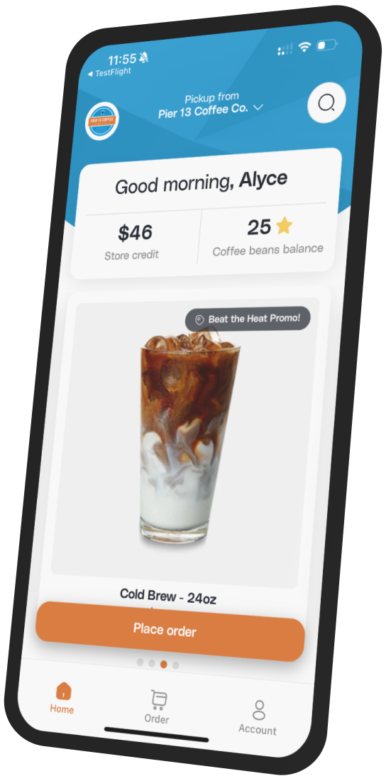 Pier 13 Coffee app preview