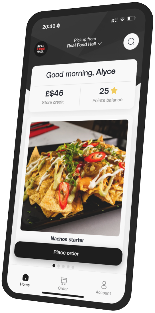 Real Food Hall app preview