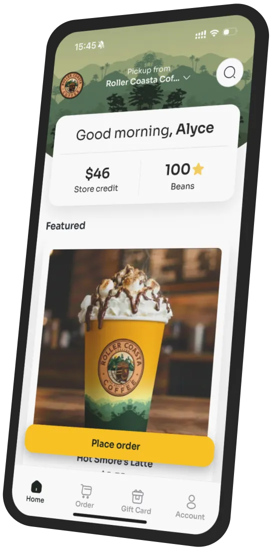 Roller Coasta Coffee app preview