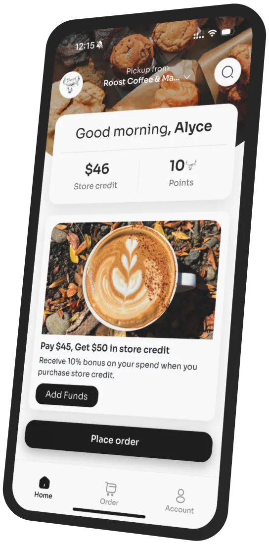 Roost Coffee app preview