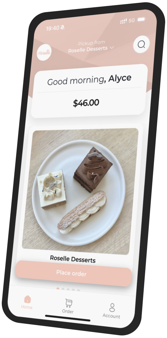 Roselle Desserts app preview