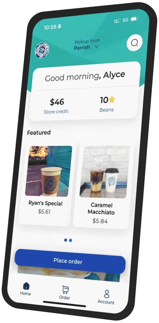 Ryan's Coffee House app preview