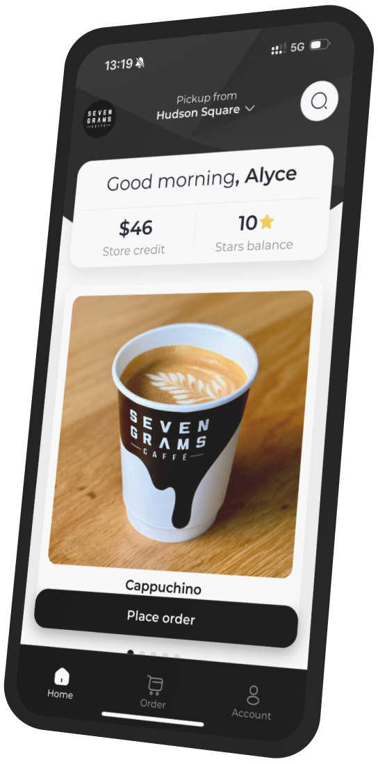 Seven Grams Caffé app preview