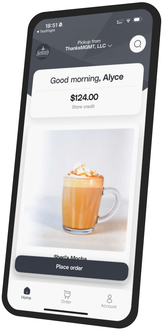 Sheris Coffee House app preview
