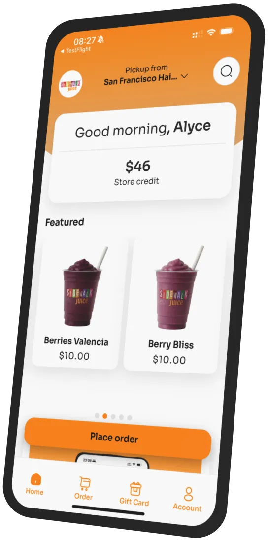 Sidewalk Juice app preview
