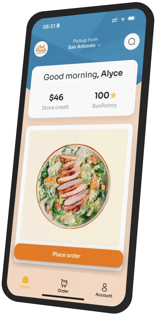SOL Fresh Café app preview