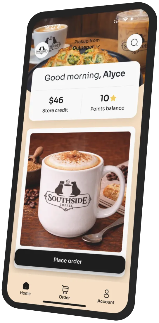 Southside Coffee & Gifts app preview