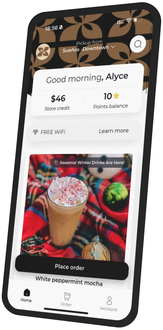 Sueños Coffee Co. app preview