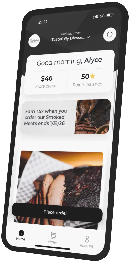 Tastefully Blessed Smokehouse app preview