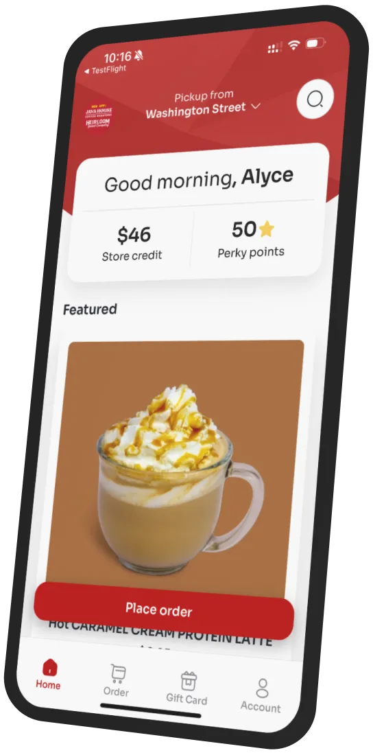 The Java House app preview