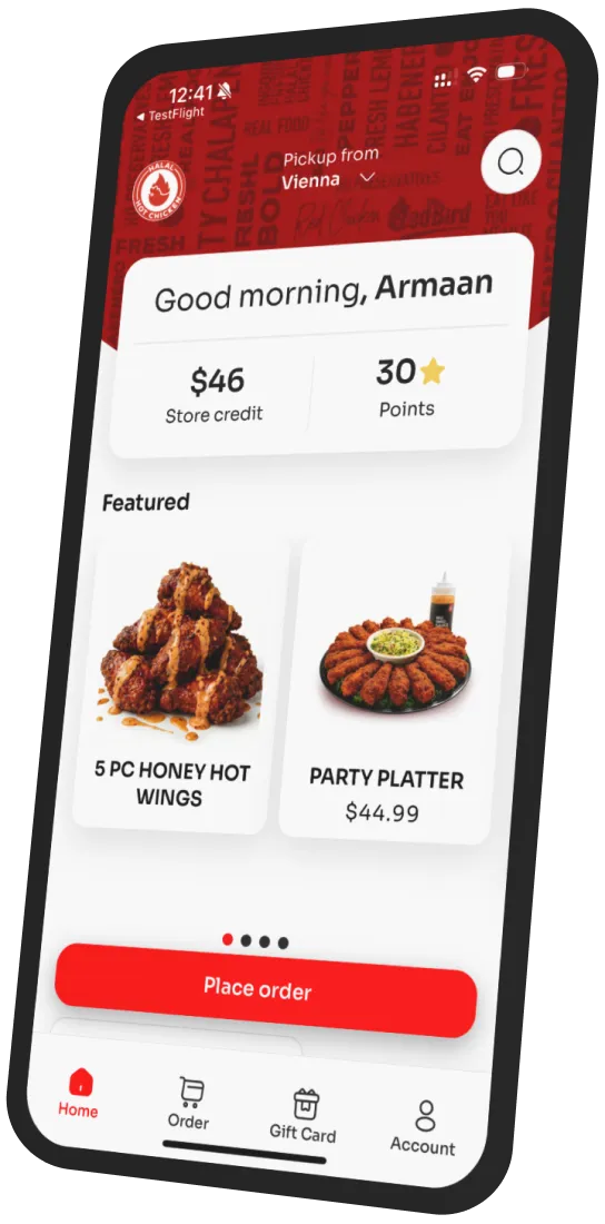 The Red Bird Hot Chicken & Fries app preview