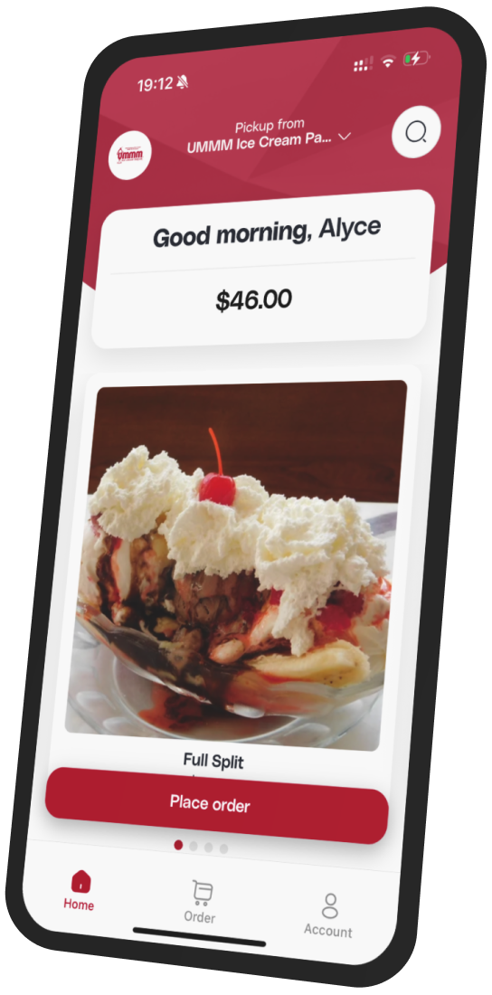 UMMM Ice Cream Parlor app preview