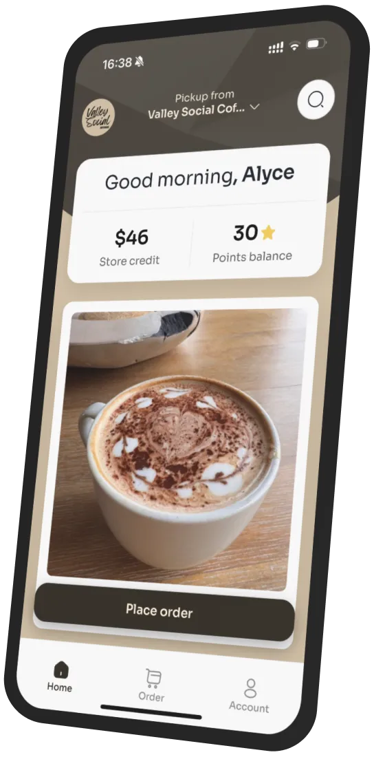 Valley Social Coffeehouse app preview