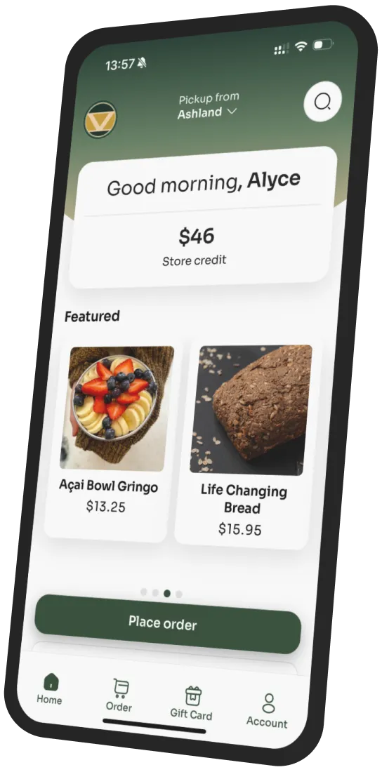 Vida Baking app preview