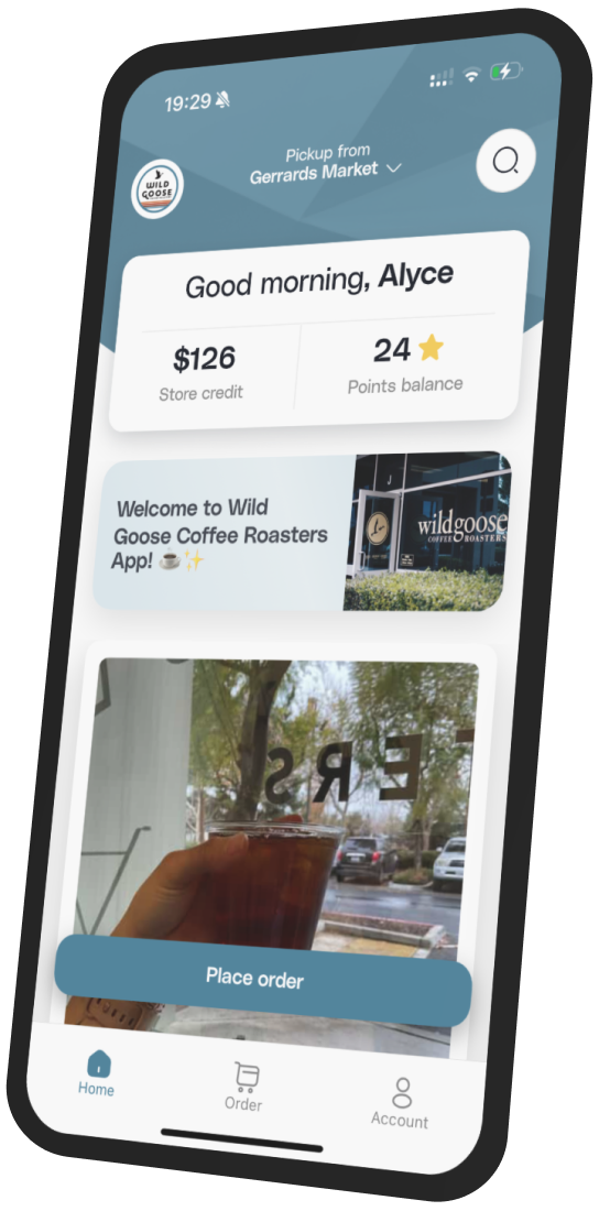Wild Goose Coffee Roasters app preview