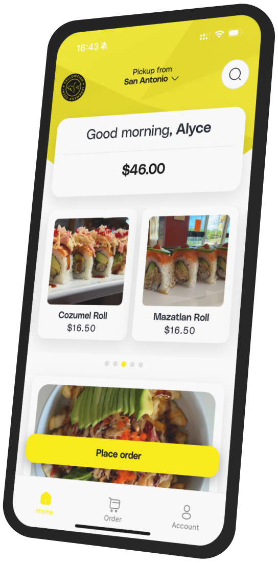 Yellowfish Sushi app app preview